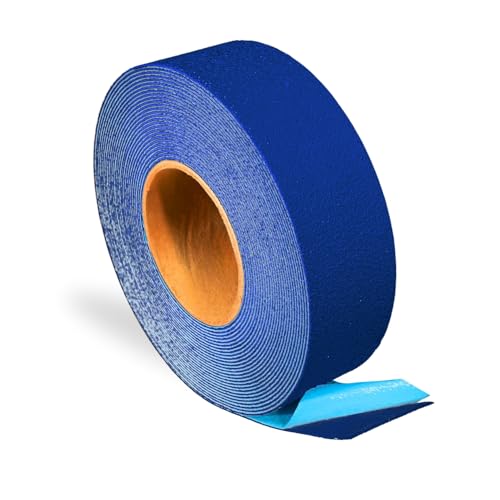 DuraMark RPT-750 Reflective Pavement Marking Tape, Blue, 2 in x 36 ft Roll | Permanent rubber base bonds to asphalt and concrete; glass-bead reflectivity improves low-light visibility. - color: Blue, size: 2 Inch x 36 Ft
