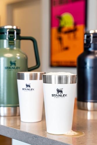 STANLEY Adventure Stacking Beer Pint Glass | Stackable Drinking Cup for Cold Beverages | Dishwasher Safe | Insulated Stainless Steel Tumbler | BPA-Free - color: Cobalt, style: Modern