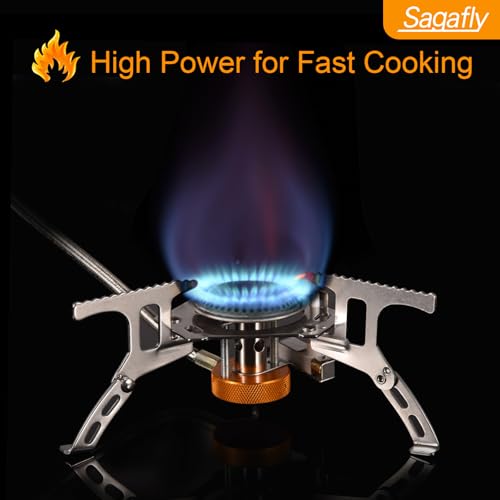 Portable Camping Gas Stove with 1LB Propane Tank Adapter