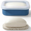 AIMAIAIMAI Compact Leakproof Silicone Travel Soap Case, Portable Soap Container with Drainage Layer - 2026 Travel Essentials for Camping, Gym & Shower (Blue) - color: Blue