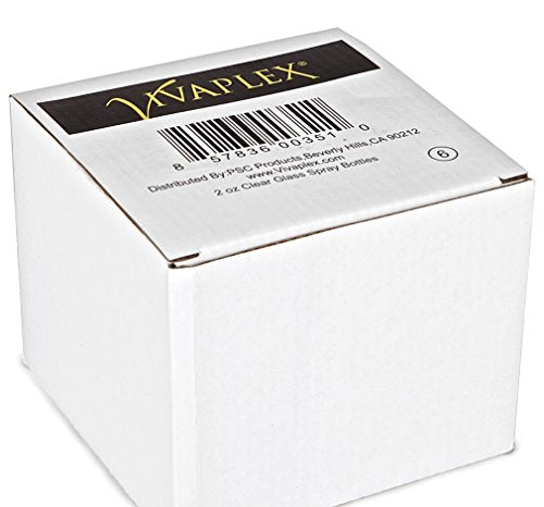 Vivaplex, 6, Clear, 2 oz Glass Bottles, with Black Fine Mist Sprayers (Pack of 2) - size: 2 Ounces (Pack of 2)