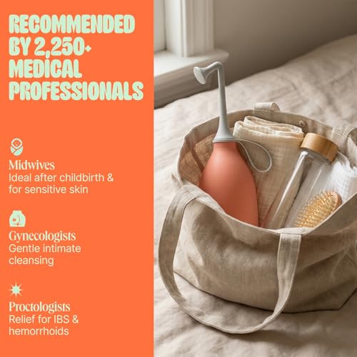 Portable Bidet, Peri Bottle, Travel Bag, BPA Free, Precious Peach - color: Precious Peach
