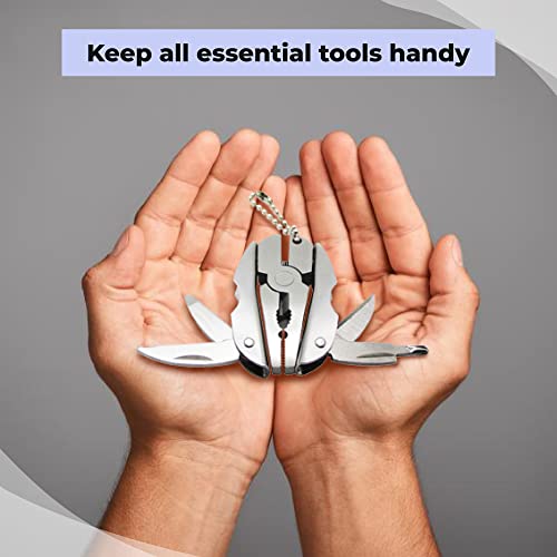 Gadgetime USA Multifunctional Stainless Steel Pliers & Mini Wrench Tool Set - Compact 5-in-1 Multipurpose Pliers & Wrench Set with Sheath - Tool Kit for Camping, Auto, Outdoor - EDC Multi Tool Set