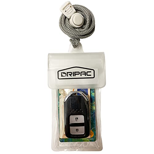 DRIPAC Waterproof Car Key FOB Case Bag Dry Holder Pouch For ID Badge Cash - color: White