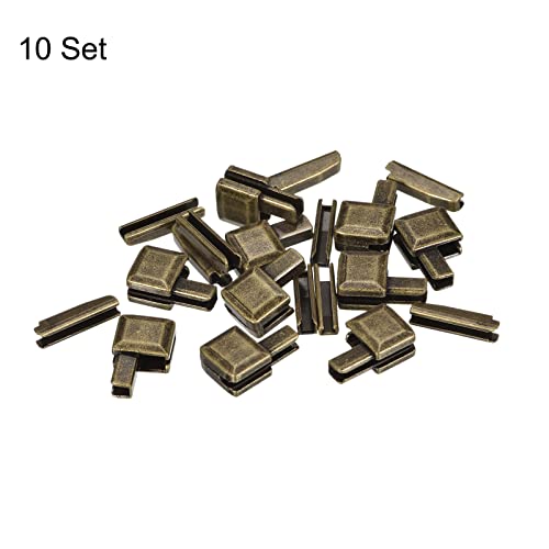 uxcell 10Sets Zipper Repair Kits, #8 Retainers Box & Insertion Pins, Metal Latch Sliders for Bags Coats Open-end Zippers Replacing, Bronze Tone - color: Bronze Tone, size: #8