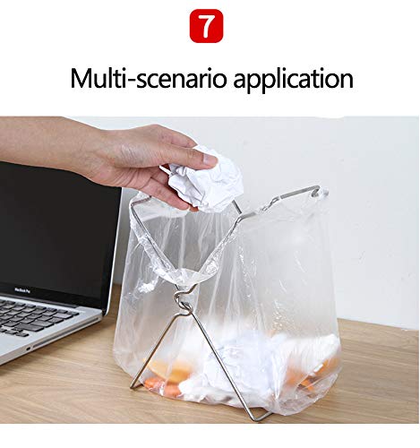 Desktop Trash Bag Holder,Small Garbage Bag Rack,Home Kitchen Countertop Folding Trash Bag Bracket Organizer Dishcloth Towel Rack