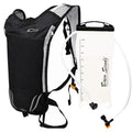 2 Pack Hydration Pack with 2L Backpack Water Bladder - Great for Outdoor Sports of Running Hiking Camping Cycling Skiing - color: (Grey zipper)Black pack with bladder