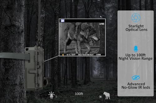 Meidase Trail Camera Cellular S950, 4G LTE, Full Video Preview, No-Glow 100ft Night Vision, Motion Activated, Send Pictures to Your Cell Phone, for Game Cams, Deer Wildlife Scouting