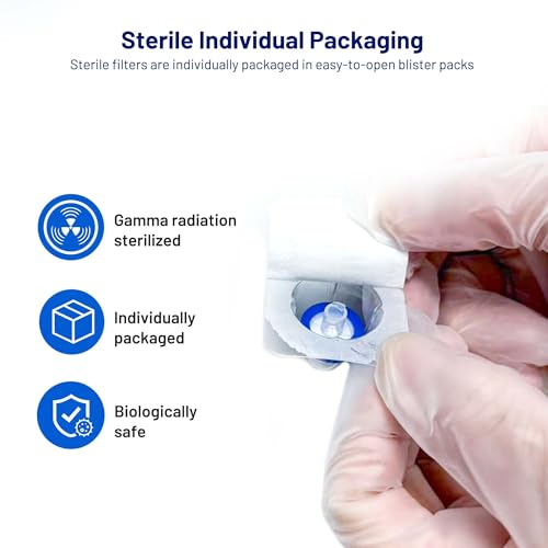 PES Syringe Filters, 13mm, 0.22um, Sterile, Individually Packed, 10 Pack - size: 0.22um, 13mm