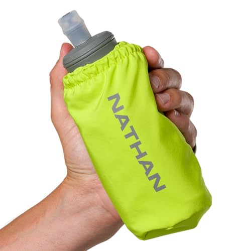 Nathan - Pinnacle 18oz Soft Flask Finish Lime/Reflective Silver OSFM - color: Lime Green, style: 18oz