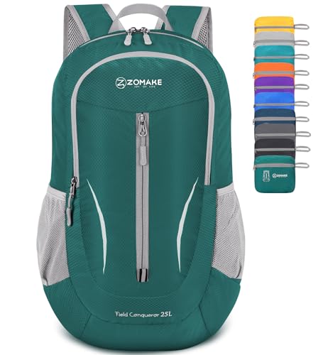 ZOMAKE Lightweight Packable Backpack 25L, Foldable Hiking Daypack - color: Army Green, size: 25L