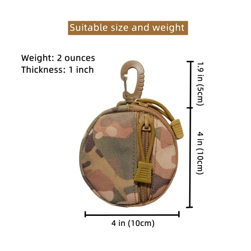Small EDC Pouch EDC Bag Molle Pouch Tactical Wallet, Molle Accessories, Coin Pouch Coin Purse, Key Case, Tactical Keychain Pouch, Earphone Case, Military Gear Waterproof - color: CP Camo 3pcs