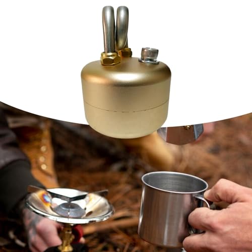 Camp Furnace Alcohol Furnace Efficient Compact Stainless Steel Alcohol Burner Spirit Burner for Trips Commercial Outdoor BBQ - color: Gold