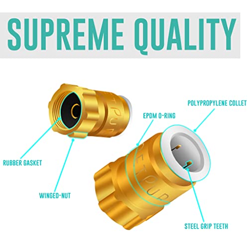 Metpure Ice Maker Refrigerator Water Line Kit, 25 ft x 3/8" - size: Fridge Install Kit - 3/8" Valve & Supply Line