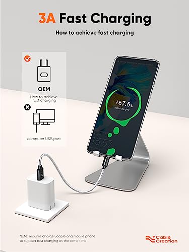 Short USB C to USB A 6inch,USB A to Type C Cord for iPhone/Laptop/Carplay | Anti Tear Braided, 0.5ft~10ft, 3A Fast Charging, 480Mbps, 56Kohm Pull-up Resistor,for Powerbank Cellphone Android Auto - color: Black, size: 0.5FT