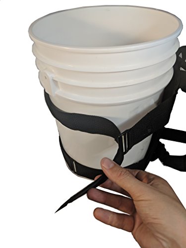 Backpack for 5 Gallon Buckets | Fishing, Picking Apples, Sports - color: Black