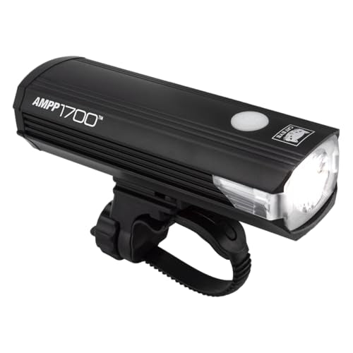 CATEYE AMPP USB Rechargeable Bike Light | Commuters, Road Cyclists & Mountain Bikers, Day & Night Riding Modes, IPX4 Waterproof, Tough & Durable - style: Ampp1700