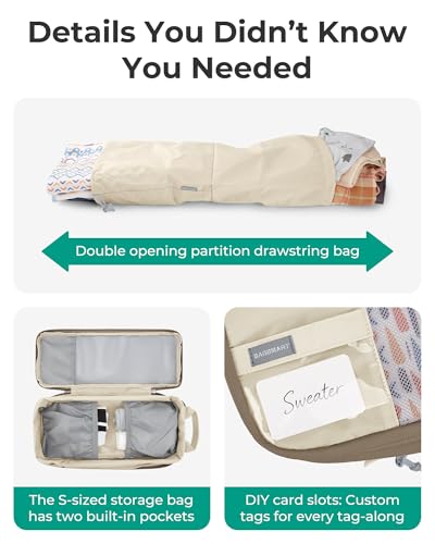BAGSMART Compression Packing Cubes for Travel Essentials - color: Antique White, size: Set of 6
