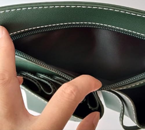 Scissor Bag,Barber PU Leather Waist Pouch,Professional Hairdressing Tools Storage Holster with Waist Belt,Hairstylist Waist Belt,Professional Hairdressing Tools Storage Holster - color: Green