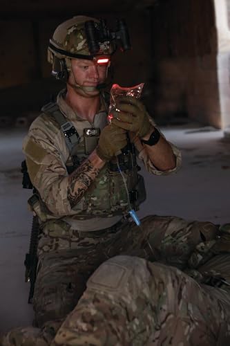 Streamlight 61706 Bandit 180-Lumen Red LED Headlamp, Coyote | 180 lumens; USB rechargeable capable; elastic head strap; carry clip; multi-mode lighting; IPX-rated water resistant