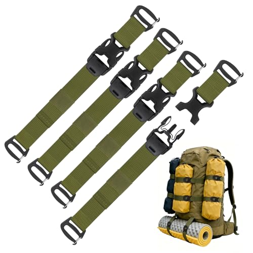 MOLLE Tactical Backpack Straps Rush Tier System Molle Attachment - color: Army Green 4pcs