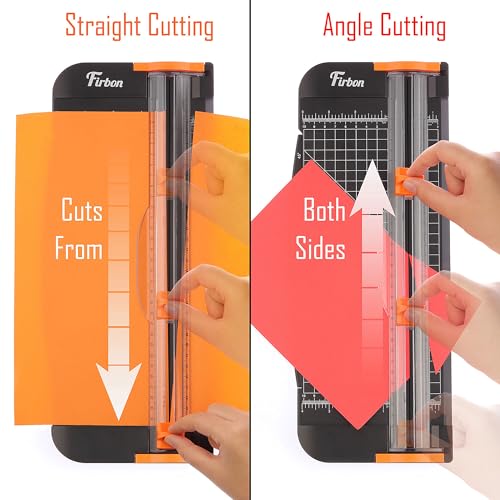 Firbon A4 Paper Cutter, 12 Inch Paper Trimmer with Extened Ruler, Black - color: 1-black