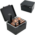 JJC AA AAA Battery Hard Storage Case Holder with Tester Checker | 34 Slots Battery Storage Organizer for 2 AA and 14 AAA Batteries, Water-Resistant Shockproof Batteries Holder Container Box - size: for 20 AA and 14 AAA Battery