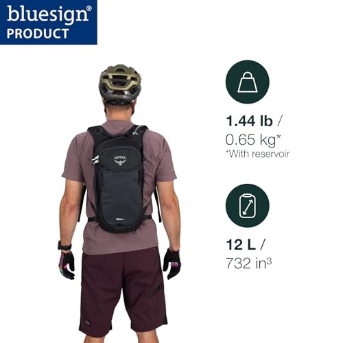 Osprey Berm Biking Backpack with Hydraulics Reservoir - Lightweight Hydration Backpack for Men and Women - color: Botswana Purple Dust Print, style: 12l