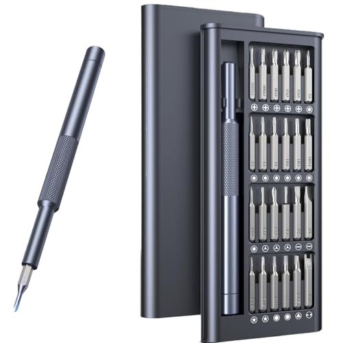 Card Holder 25-IN-1 Precision Small Screwdriver Set, Professional Mini Bit Tool Set for Glasses, Watch, Ring Doorbell, Electronic，Computer，high-strength steel Screw Driver，Magnetic，Gift for Mens