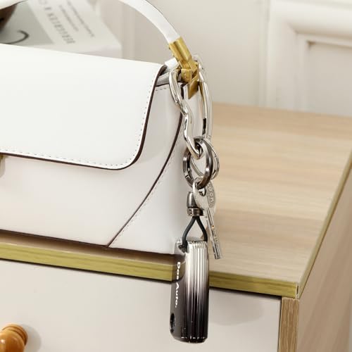Cute Y2K Carabiner Keychain Clips Irregular Cool Multi-Use Large Heavy Duty Carabiner Hook Key Ring Outdoor Accessories Buckle - color: Silver Tone