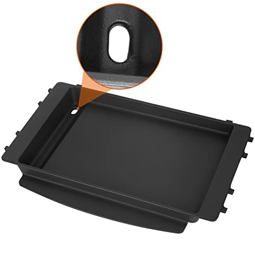 DELSbbq 7658 Cast Iron Griddle for Weber Spirit II/I 200 300, Genesis Grill | Plate for Genesis Gold/Silver B & C, for Genesis Platinum, for Genesis 1000-5000, Sunken Grease Drain Channel, 17.5"x11.9" - size: 17.5" x 12" x 2"