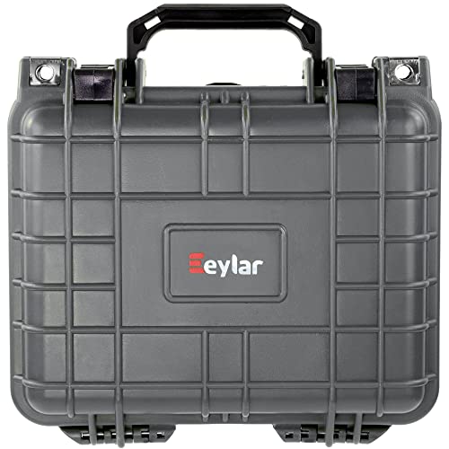 Eylar Small 10.62" Gear, Equipment, Hard Camera Case Waterproof with Foam TSA Standards (Gray) - color: Gray