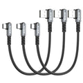 Short Right Angle USB A to USB C Cable 1FT 3Pack, 90 degree USBC Cable - color: Black+Grey, size: 1FT