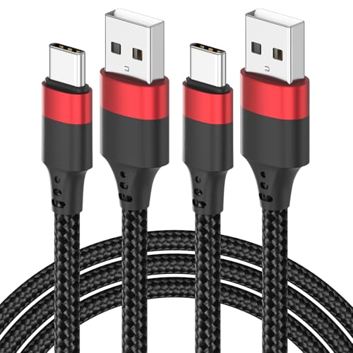 USB to USB C Cable 3ft, 2 Pack USB A to USBC Cable, Braided Type C Charger Cord 3A Fast Charging for iPhone 17 16 15 Pro Max, Samsung Galaxy S25 S24 S23, Google Pxiel 10 9, iPad Air Pro - size: 3 FT