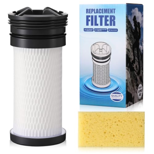 Rtteri 1 Pack Replacement Water Filter Cartridge Compatible with Katadyn Hiker & Hiker Pro Systems, 200-Gallon Fiberglass Pleated Filter for Camping, Hiking & Emergency