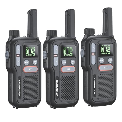 BAOFENG GT-18 Walkie Talkies for Kids Adults Ages 3-12 License Free, 3 Pack - color: Dark Black