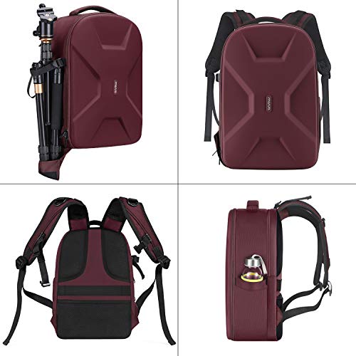 MOSISO Camera Backpack, DSLR/SLR/Mirrorless Photography Camera Bag - color: Wine Red