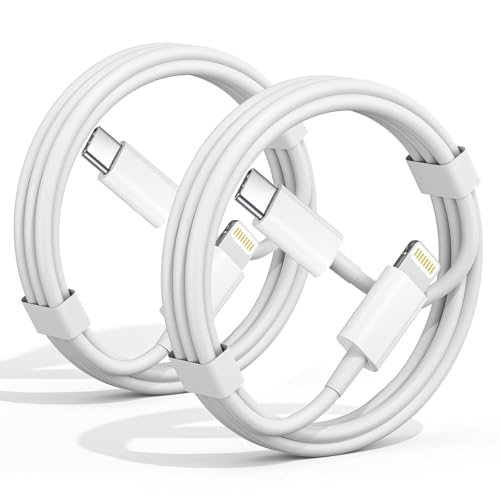 Exeric USB C to Lightning Cable 6FT 2Pack [MFi Certified] | Type C iPhone Charger Cord Power Delivery iPhone Fast Charger Cable for iPhone 14 13 12 11 Pro Max Xr Xs 8 7 6 Plus - size: 6FT