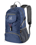 WATERFLY Small Lightweight Packable Backpack: 20l Hiking Daypack Man Woman | 20L,Recycled nylon material,Multi-compartment storage,Water-resistant,Everyday carry,Ultra Light Foldable Travel Day Pack - color: Dark Blue