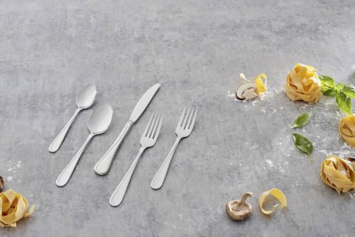 Oneida Flight Dinner Spoons Silverware Set for 4, Flatware | 18/0 stainless steel, mirror finish | dishwasher safe | great for soup or everyday dining, cutlery set - style: Dinner Spoons, Set of 4