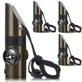 Xuhal 4 Pack Emergency Survival Whistle Loud Safety Whistle 7-in-1 Multifunctional Outdoor Survival Tool with Compass Thermometer LED Light Magnifier for Hiking Camping Boating Kayaking and Rescue
