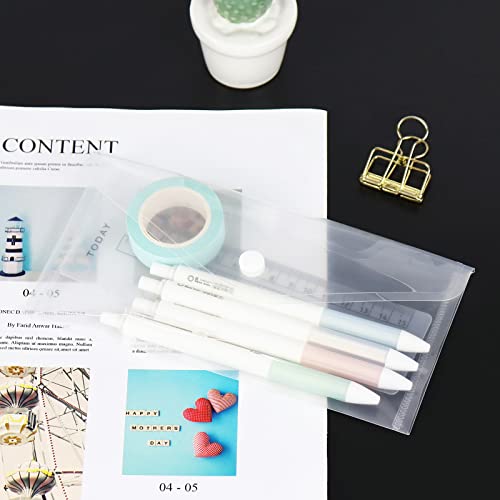 10 Pack Clear PP Snap Envelopes,4.13×7.87 Inch | Cash Receipt Storage, Waterproof & Lightweight, Tear Resistant PP Material, Snap Closure, For Office, Home & Business Trip - size: 4.13 * 7.87 inch