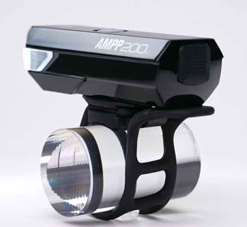 CATEYE AMPP USB Rechargeable Bike Light | Commuters, Road Cyclists & Mountain Bikers, Day & Night Riding Modes, IPX4 Waterproof, Tough & Durable - style: Ampp200