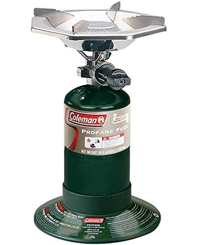 Coleman BottleTop Propane Stove with Adjustable Burner, Portable Camping/Backpacking Cooker with 7650 BTUs of Power for Camping, Tailgating, Grilling, & More - size: 6.62" H x 7.81" W x 7.75" L