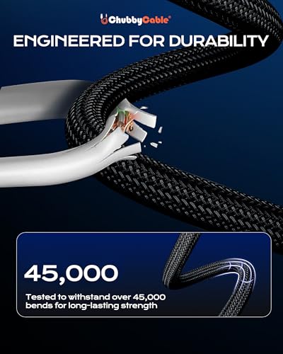 chubbycable USB C to C 240W Braided Coiled Charging Cable, All Orange, 6FT | 45,000+ Bend Tested, 480Mbps Data Transfer, E-Marker Safety Chip, Strong Elasticity, Retracts to Stay Neat - color: Orange+Orange, style: Type C-Type C