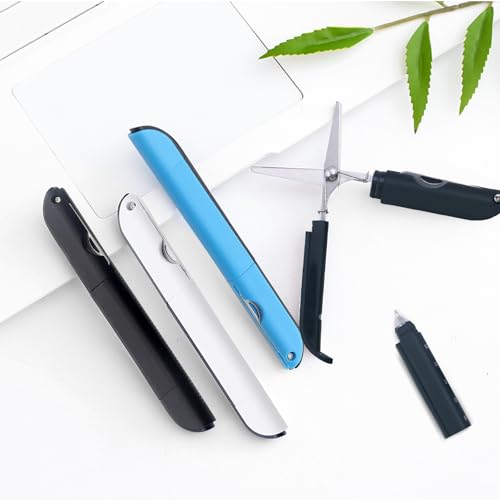 3Pcs Multi-Tool Pen with Scissors, Ruler, and Art Knife – Portable 4 in 1 Utility Pen for Travel and Daily Use