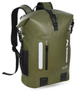 MARCHWAY Roll Top Waterproof Backpack, Floating Dry Bag 20L/30L/45L with Ergonomic Rectangular Base, Cushioned Back, Hip Strap for Hiking Camping Kayaking Travel (Army Green, 20L) - color: Army Green, size: 20L