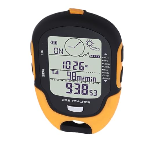 RiToEasysports Digital Altimeter, ABS Multifunction Altimeter Barometer with Compass, Dual Positioning, 16 Direction Navigation, 24H Tracking for Hiking Camping Outdoor Use