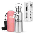 Tactiko Stainless Steel Wide Mouth Water Bottle | Single Wall Boil-Safe - color: Pink, size: 25 oz/750 ml
