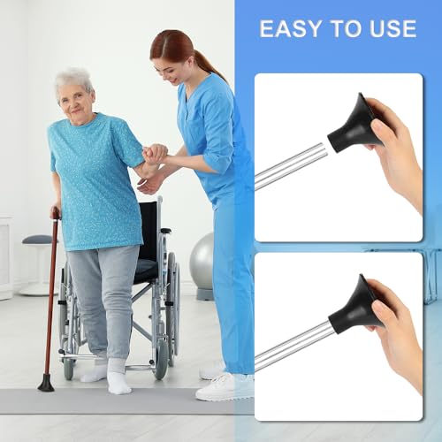 supregear Rubber Cane Tip 1 Inch, 1" Walking Cane Feet Base Extreme Grip Non-Slip Heavy Duty All Terrain Pad, 25 mm/2-Pack/XL Size, Black - size: 1 Inch (Pack of 2)